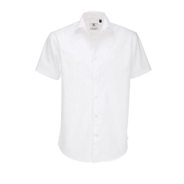 B&C | Black Tie SSL /men Popelínová elastická košile s krátkým rukávem