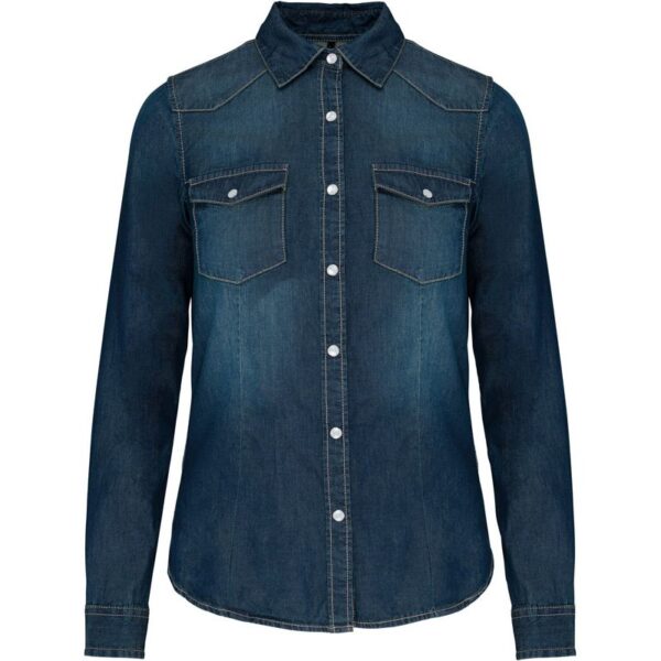 Kariban | K518 Denim halenka s dlouhým rukávem
