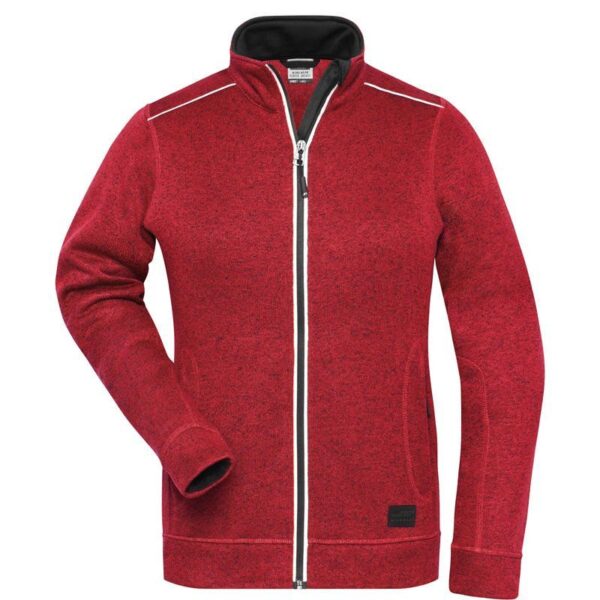 James & Nicholson | JN 897 Dámská pracovní pletená fleecová bunda - Solid