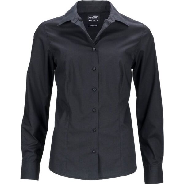 James & Nicholson | JN 641 Popelínová business halenka s dlouhým rukávem