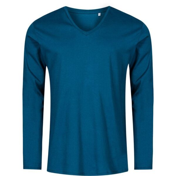 Promodoro | 1460 Pánské tričko s dl. rukávem a výstřihem do V - X.O