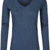 Promodoro | 1560 Dámské tričko s dl. rukávem a výstřihem do V - X.O