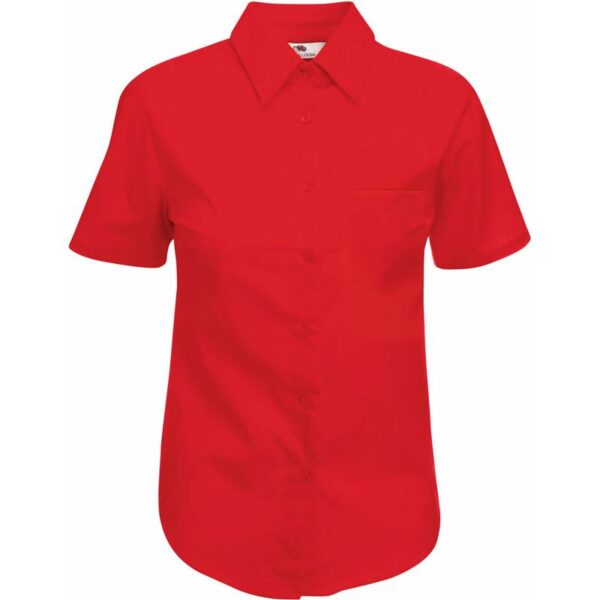 F.O.L. | Lady-Fit Poplin Shirt SSL Popelínová halenka s krátkým rukávem