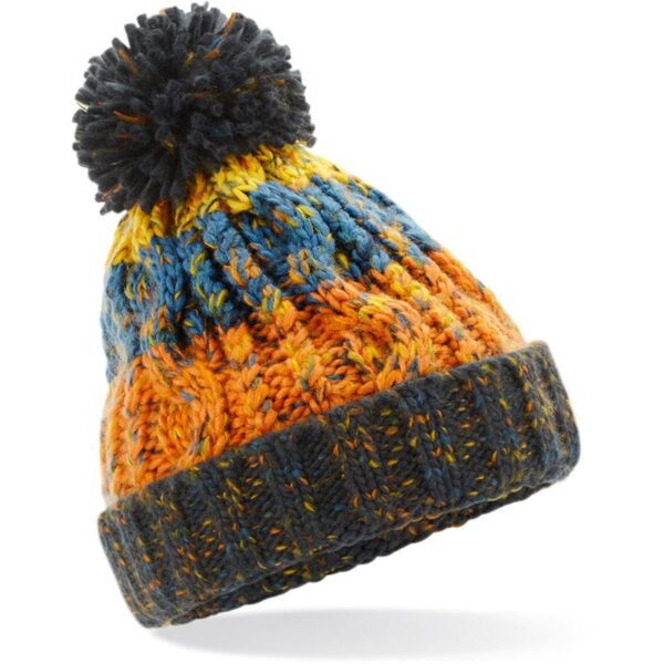 Beechfield | B486B Dětská pletená čepice s bambulí "Corkscrew"
