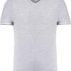 Kariban | K374 Pánské piqué tričko s výstřihem do V
