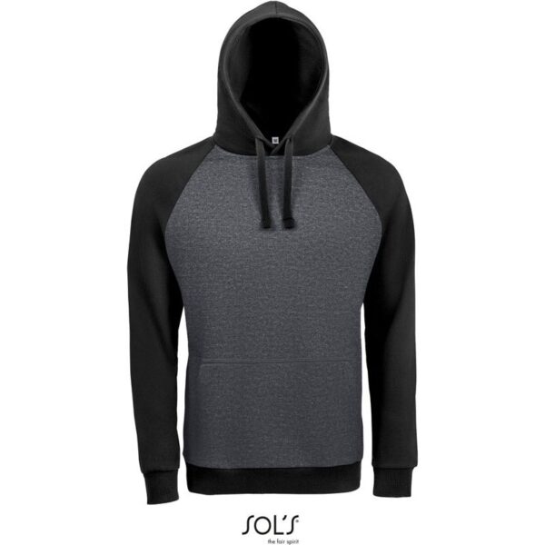 SOL'S | Seattle Unisex 2-barevná raglánová mikina s kapucí