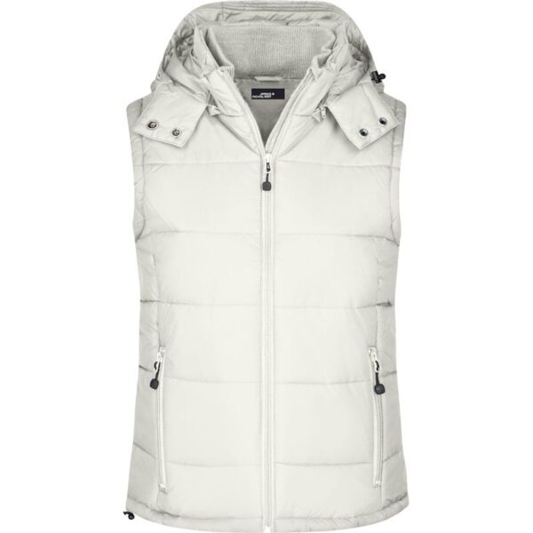 James & Nicholson | JN 1005 Dámská prošívaná vesta s kapucí