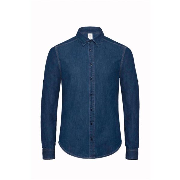 B&C | DNM Vision /men Denim keprová košile s dlouhým rukávem