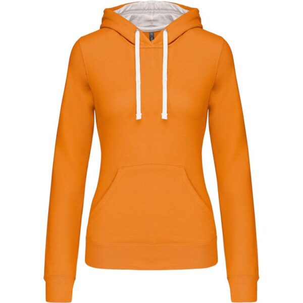 Kariban | K465 Dámská mikina s kontrastní kapucí