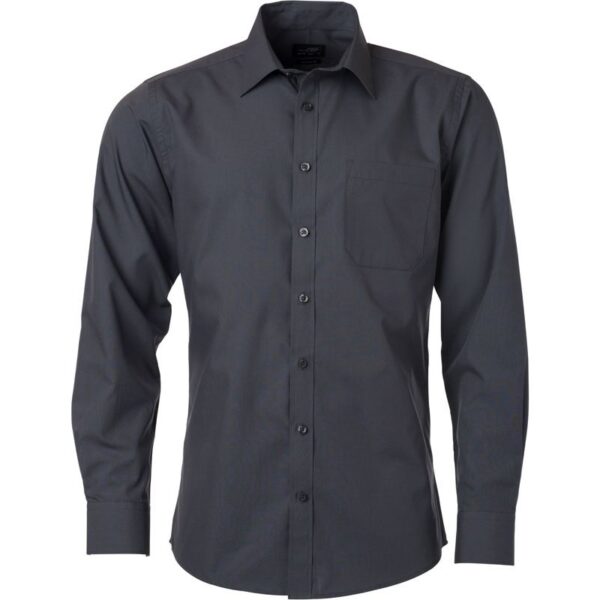 James & Nicholson | JN 678 Popelínová košile s dlouhým rukávem