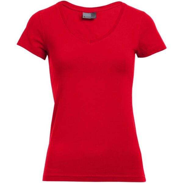 Promodoro | 3086 Dámské tričko Slim Fit s výstřihem do V
