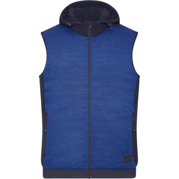 James & Nicholson | JN 1848 Pánská polstrovaná hybridní pletená fleecová vesta
