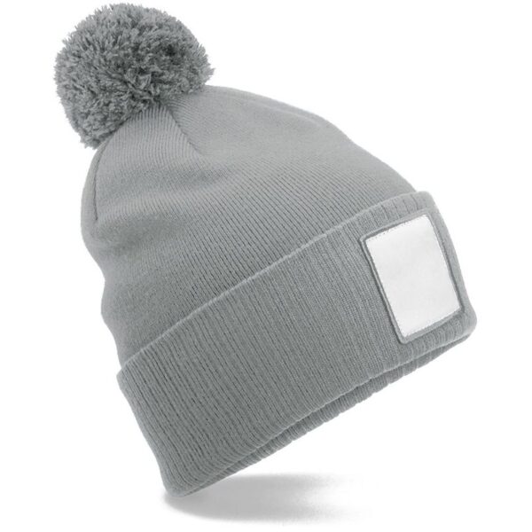 Beechfield B 338R Pletená čepice Patch "Pompon"