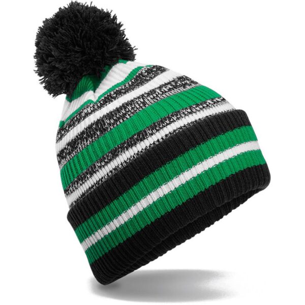 Beechfield B 474R Pletená čepice s pruhy "Fan"