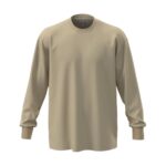 N 7211 Těžké oversize tričko s dlouhým rukávem