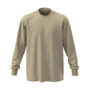 N 7211 Těžké oversize tričko s dlouhým rukávem