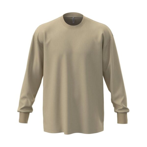 N 7211 Těžké oversize tričko s dlouhým rukávem