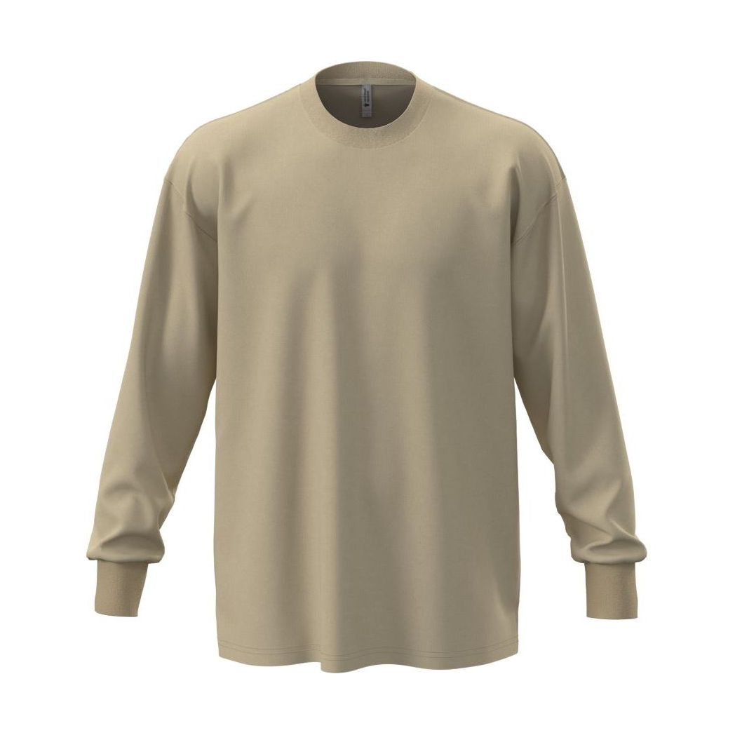 N 7211 Těžké oversize tričko s dlouhým rukávem