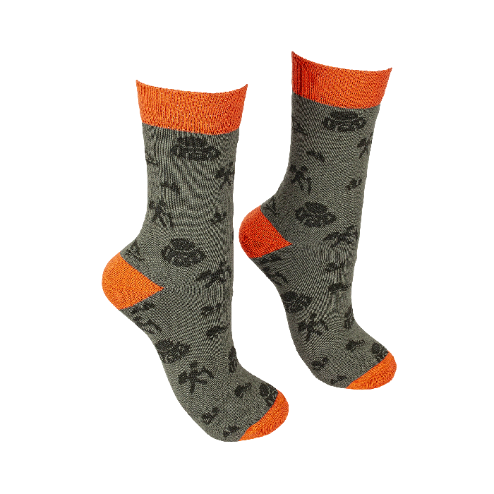 0905100051 BENNONKY TREK SOCKS green orange 03