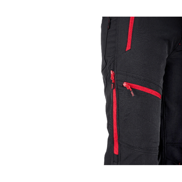 0955130063 FORCE Trousers black red 6