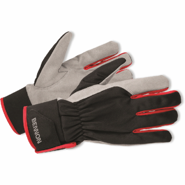 CARPOS VELCRO Gloves grey/red (12 pcs)